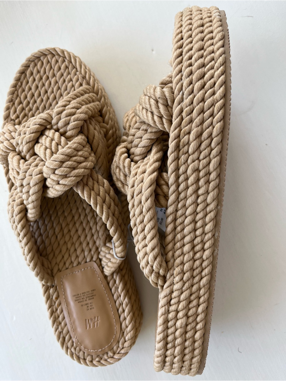 H&M Platform Rope Sandals Size 11 - Picture 3 of 4